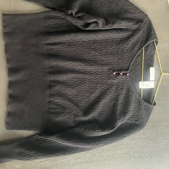 Liz Claiborne Black Women's XL Silk Blend Pullover Vintage Sweater - Picture 8 of 13